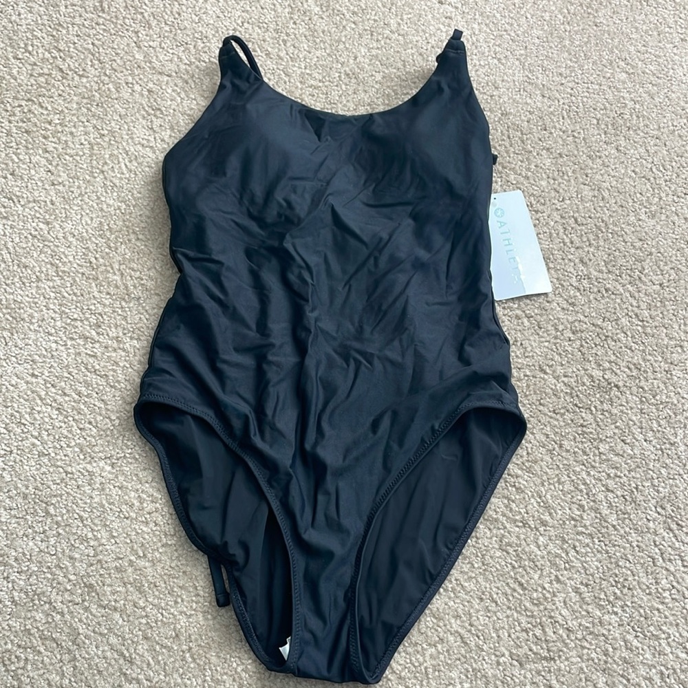 NWT Athleta black one piece swimsuit